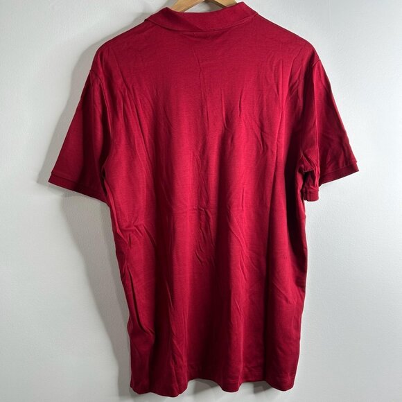 Polo Ralph Lauren Polo Shirt Mens Large Red Classic Fit Embroidered Flesh Pony - Picture 6 of 10